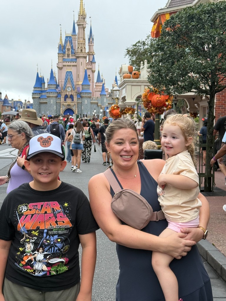 The Brantley family - Katie with Carter and Collins at Disney World